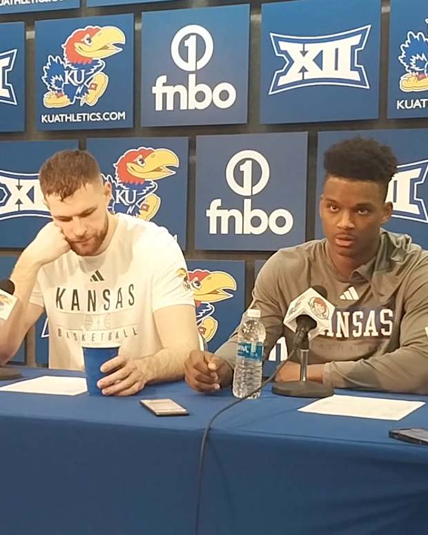 Hunter Dickinson KJ Adams Baylor Kansas Postgame